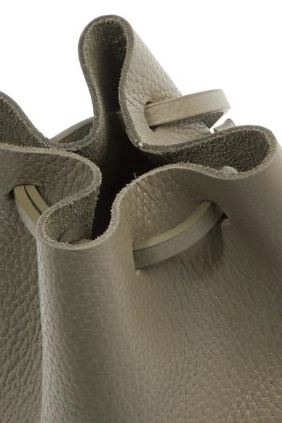 Shop Building Block Disc Textured-leather Bucket Bag