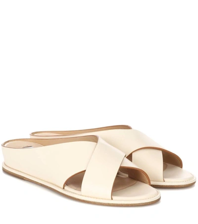 Shop Gabriela Hearst Ellington Leather Sandals In White