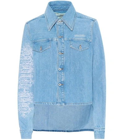 Shop Off-white Denim Jacket In Blue