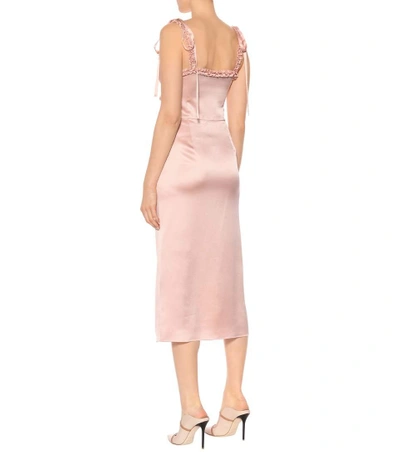 Shop Magda Butrym Puelba Silk Satin Dress In Pink