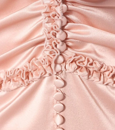 Shop Magda Butrym Puelba Silk Satin Dress In Pink