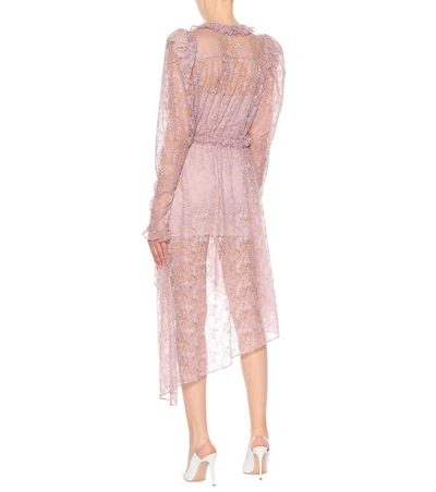 Shop Magda Butrym Morelia Embroidered Silk Dress In Pink