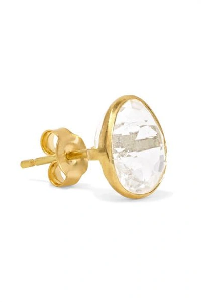 Shop Pippa Small 18-karat Gold Crystal Earrings