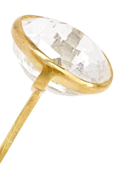 Shop Pippa Small 18-karat Gold Crystal Earrings