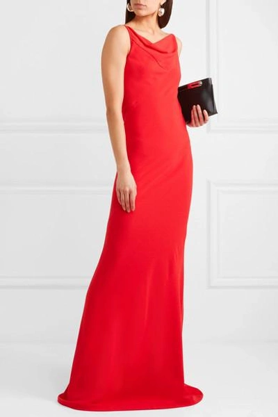 Shop Gareth Pugh Crepe Gown In Red