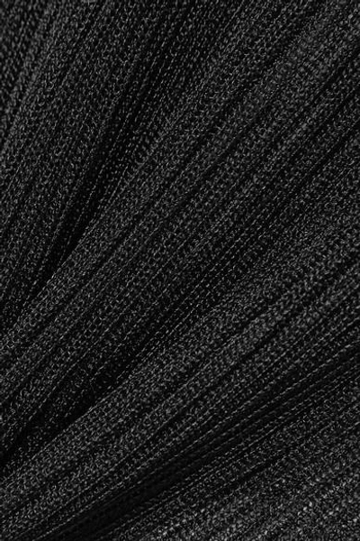 Shop Noir Kei Ninomiya Ribbed-knit Top In Black
