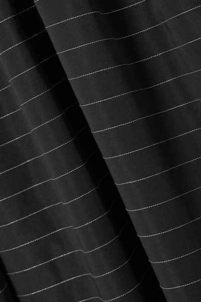 Shop Noir Kei Ninomiya Striped Faille Midi Dress In Black