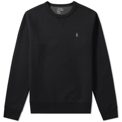 Shop Polo Ralph Lauren Double Tech Crew Sweat In Black