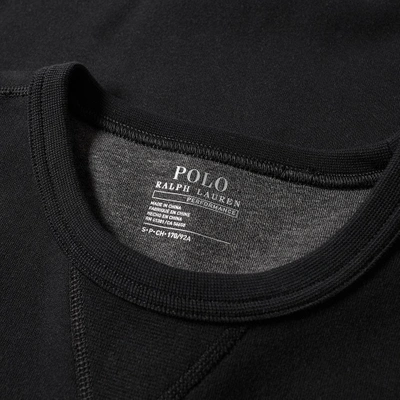 Shop Polo Ralph Lauren Double Tech Crew Sweat In Black