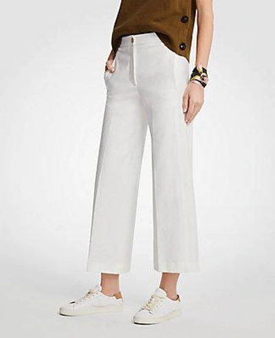 Shop Ann Taylor The Tall Wide Leg Marina Pant In Winter White