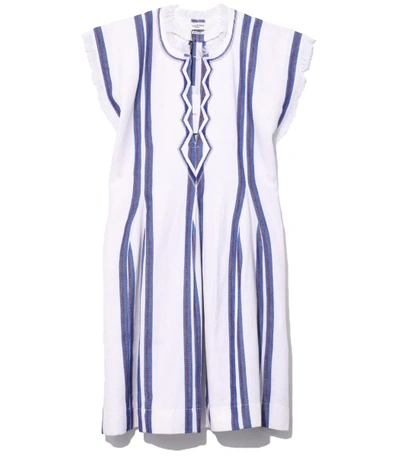 Shop Isabel Marant Étoile Denize Dress In White In White/blue