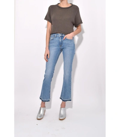 Shop Derek Lam 10 Crosby Gia Mid Rise Cropped Flare Jean In Light Wash In Blue