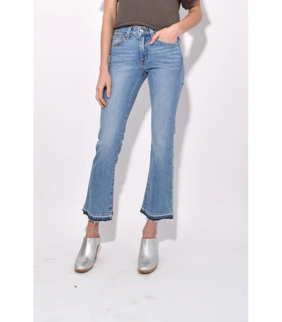 Shop Derek Lam 10 Crosby Gia Mid Rise Cropped Flare Jean In Light Wash In Blue