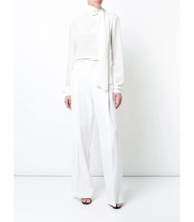 Shop Givenchy White Side Stripe Tailored Trousers