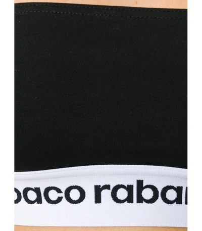 Shop Paco Rabanne Black Branded Bandeau Top