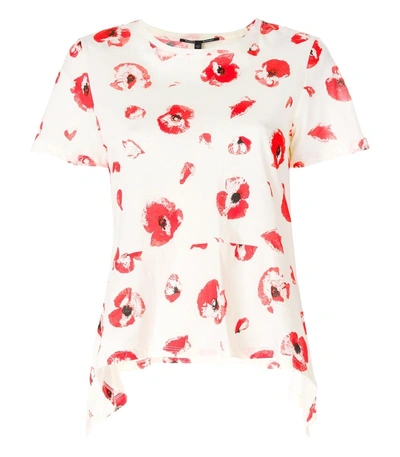 Shop Proenza Schouler Red/white Short Sleeve Flare T-shirt