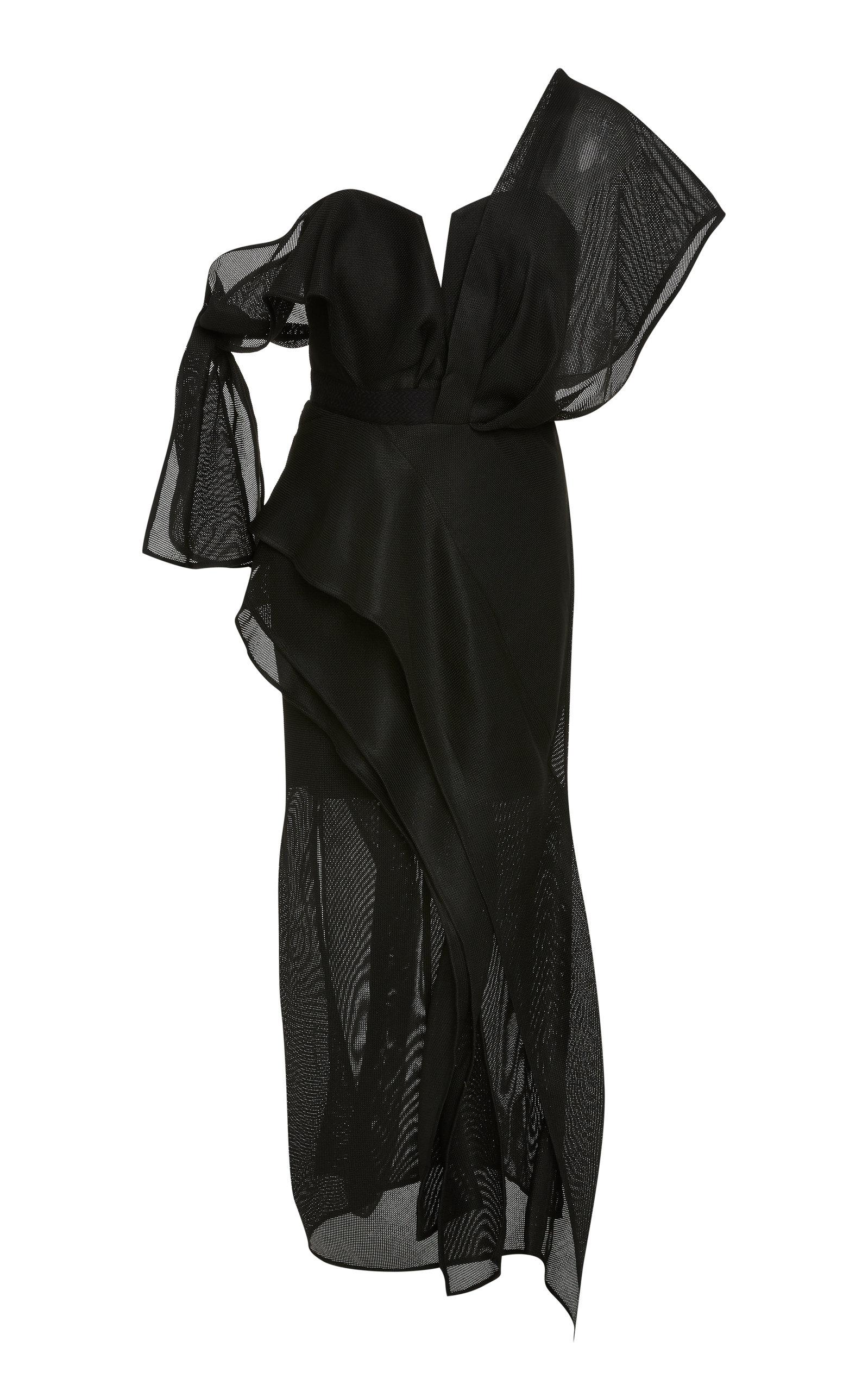 Acler Leone Assymetric Dress In Black | ModeSens