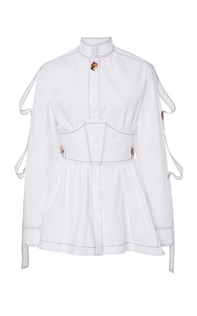 Shop Acler Laguna Button Up Shirt In White