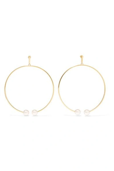 Shop Chloé Darcey Gold-tone And Faux Pearl Earrings
