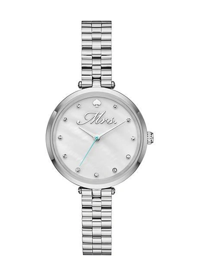 Shop Kate Spade Mrs. Holland Bracelet Watch In Stainless Steel