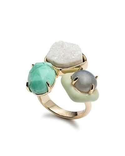 Shop Alexis Bittar Cluster Cocktail Ring In Multi/gold