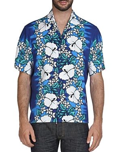 Shop Dsquared2 Tropical Short Sleeve Button-down Shirt In Blue