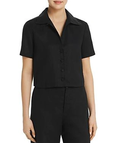 Shop Frame Mini Short Sleeve Shirt In Noir