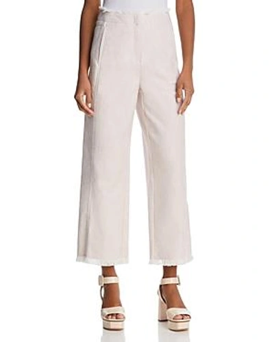 Shop Rebecca Taylor Cropped Wide-leg Pants In Orchid
