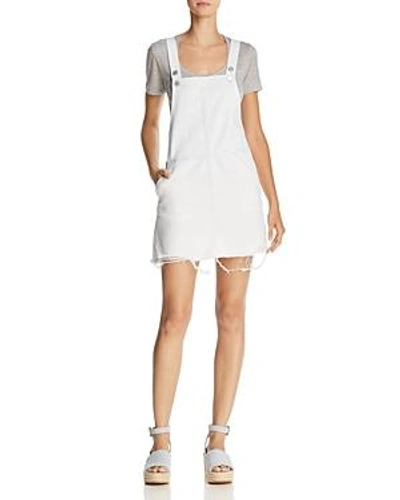 Shop Blanknyc Denim Overall Dress In Lightbox White