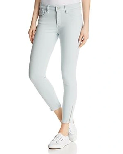 Shop Mavi Adriana Ankle Zip Skinny Jeans In Slate Twill