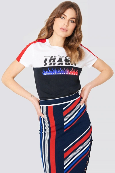 Tommy Hilfiger Gigi Hadid Speed Ss T-shirt - Multicolor, Navy In  Multicolor,navy | ModeSens