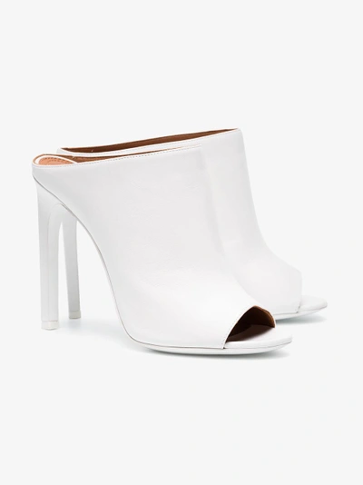 Shop Givenchy White 115 Leather Mules