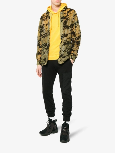 Shop Stone Island Shadow Project Camouflage Print Shirt Jacket In Green