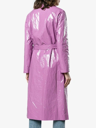 Shop Sies Marjan Bessie Fitted Trench Coat In Pink&purple