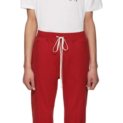 Shop Fear Of God Red Heavy Terry Lounge Pants