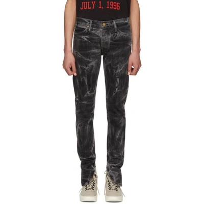 Shop Fear Of God Black Selvedge Holy Water Jeans