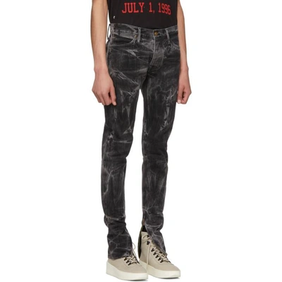 Shop Fear Of God Black Selvedge Holy Water Jeans