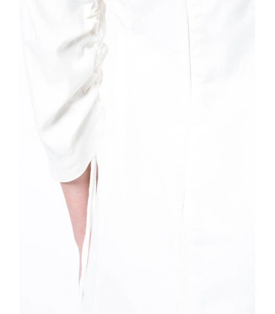 Shop Stella Mccartney White Fitted Midi Dress