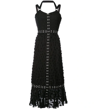 Shop Proenza Schouler Black Jacquard Sleeveless Dress