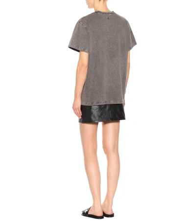 Shop Stella Mccartney Cotton Dropped-shoulder T-shirt In Grey