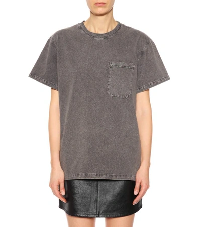 Shop Stella Mccartney Cotton Dropped-shoulder T-shirt In Grey