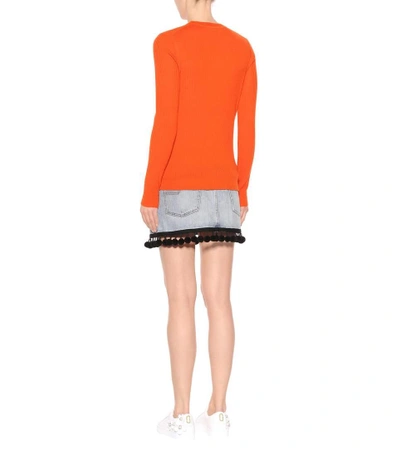 Shop Marc Jacobs Wool Daisy Sweater In Orange