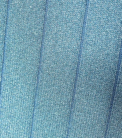 Shop Marc Jacobs Glitter Knit Pencil Skirt In Blue