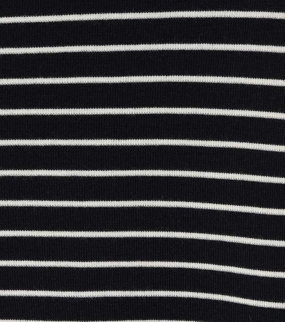 Shop Jw Anderson Striped Wool Draped Pencil Skirt In Blue