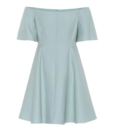 Shop Valentino Off-the-shoulder Dress In Green