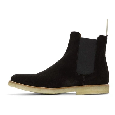 Shop Common Projects Black Suede Chelsea Boots In 3000 Black