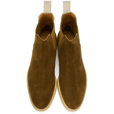 Shop Common Projects Brown Suede Chelsea Boots In 3621 Brown