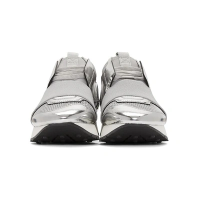 Shop Balenciaga Silver Race Sneakers In 8100 Silver