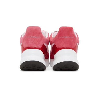 Shop Alexander Mcqueen Pink And Red Runner Sneakers In 6975 Lipsti