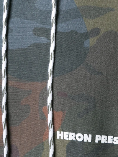 Shop Heron Preston Printed Camouflage Hoodie
